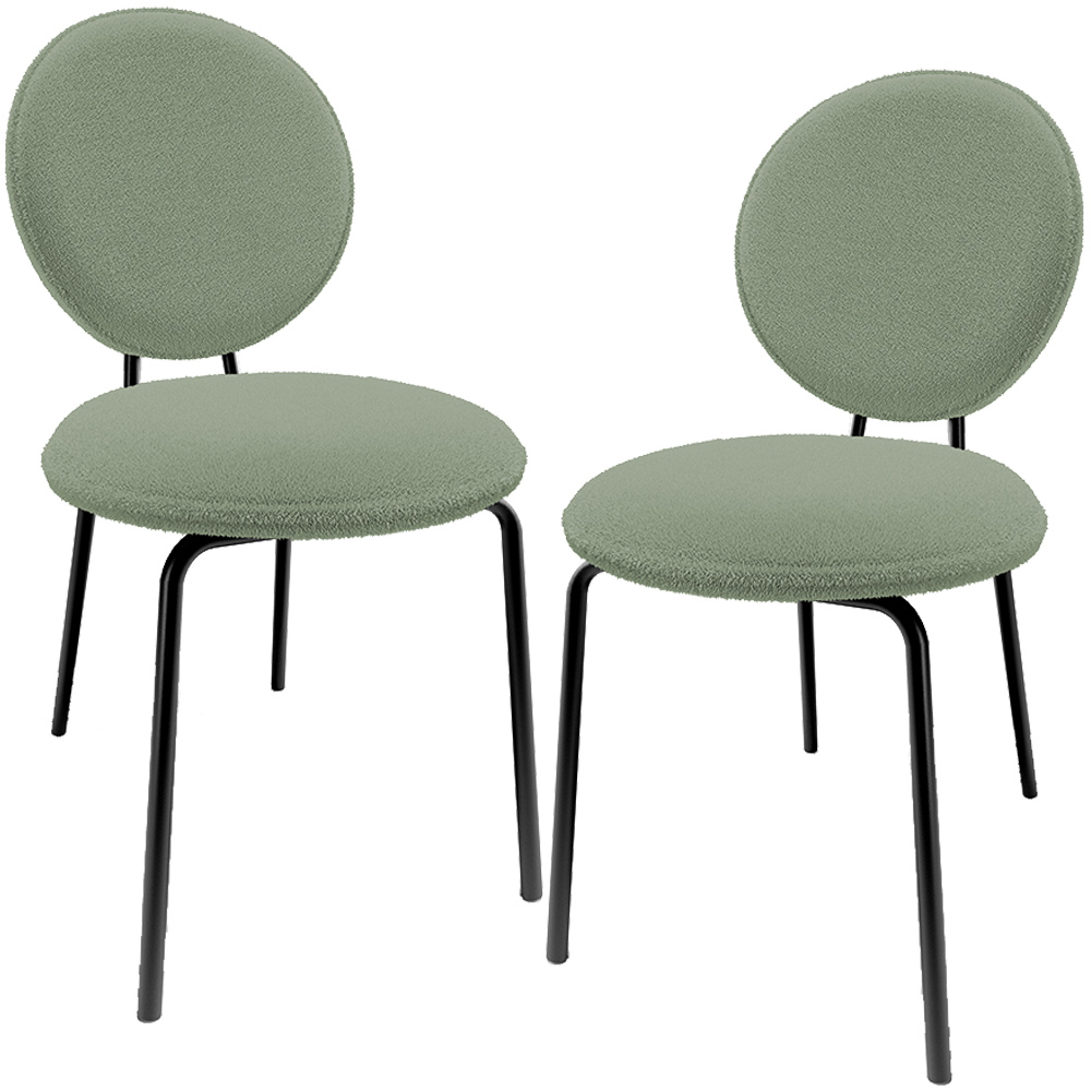 Kit 02 Cadeiras Para Sala de Jantar Cozinha Évora L02 Bouclê Oliva - Lyam