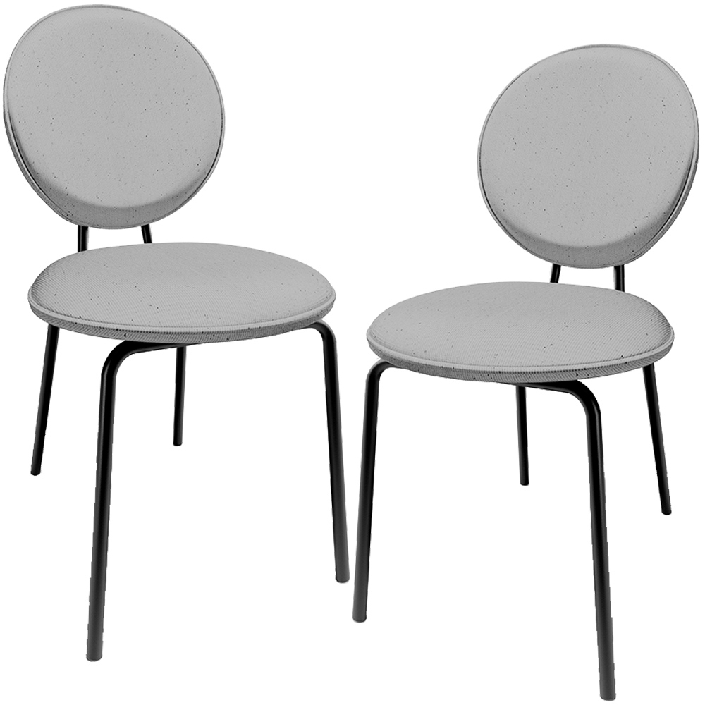 Kit 02 Cadeiras Para Sala de Jantar Cozinha Évora L02 Linho Cinza - Lyam