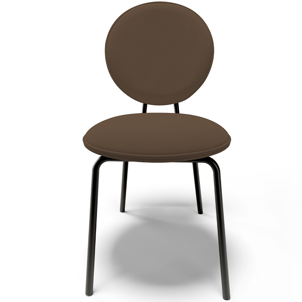 Kit 02 Cadeiras Para Sala de Jantar Cozinha Évora L02 Suede Marrom - Lyam