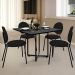 Kit 02 Cadeiras Para Sala de Jantar Cozinha Évora L02 Suede Preto - Lyam