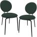 Kit 02 Cadeiras Para Sala de Jantar Cozinha Évora L02 Suede Verde Musgo - Lyam