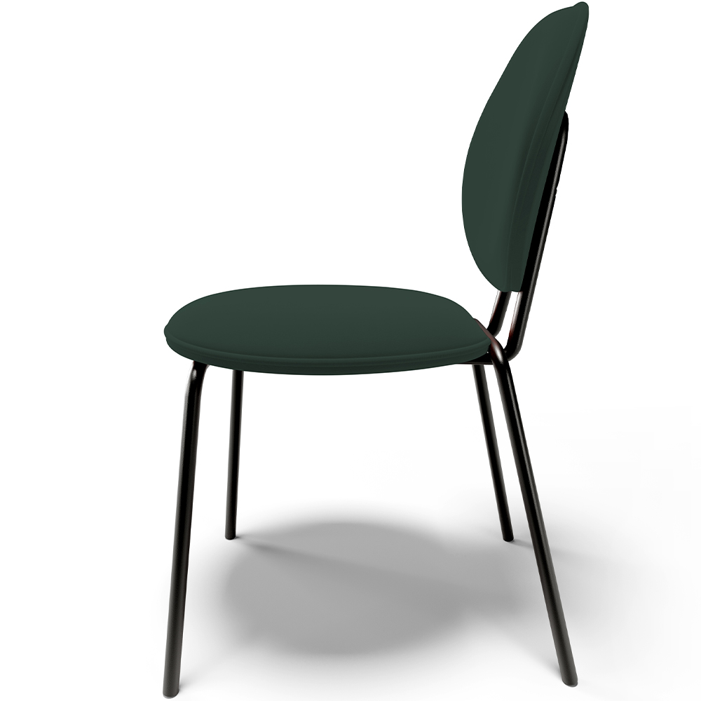 Kit 02 Cadeiras Para Sala de Jantar Cozinha Évora L02 Suede Verde Musgo - Lyam