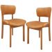 Kit 02 Cadeiras Para Sala de Jantar Cozinha Living Estofada Dara L02 Couríssimo Whisky - Lyam Decor