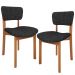 Kit 02 Cadeiras Para Sala de Jantar Cozinha Living Estofada Dara L02 Linho Chumbo - Lyam Decor