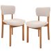 Kit 02 Cadeiras Para Sala de Jantar Cozinha Living Estofada Dara L02 Suede Bege - Lyam Decor