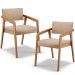 Kit 02 Cadeiras Para Sala de Jantar Estar Living Giorgia B04 Suede Bege - Lyam Decor