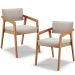 Kit 02 Cadeiras Para Sala de Jantar Estar Living Giorgia L02 Bouclê Creme - Lyam Decor