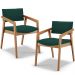 Kit 02 Cadeiras Para Sala de Jantar Estar Living Giorgia L02 Bouclê Verde - Lyam Decor