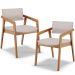 Kit 02 Cadeiras Para Sala de Jantar Estar Living Giorgia L02 Linho Bege - Lyam Decor