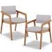 Kit 02 Cadeiras Para Sala de Jantar Estar Living Giorgia L02 Linho Cinza - Lyam Decor