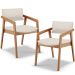 Kit 02 Cadeiras Para Sala de Jantar Estar Living Giorgia L02 Linho Cru - Lyam Decor