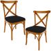 Kit 02 Cadeiras Para Sala de Jantar e Estar Living Estofada Ávila L02 Suede Preto - Lyam