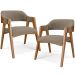Kit 02 Cadeiras Para Sala de Jantar e Estar Living Estofada Suran L02 Bouclê Bege - Lyam
