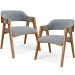 Kit 02 Cadeiras Para Sala de Jantar e Estar Living Estofada Suran L02 Bouclê Cinza - Lyam