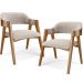 Kit 02 Cadeiras Para Sala de Jantar e Estar Living Estofada Suran L02 Bouclê Creme - Lyam