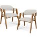 Kit 02 Cadeiras Para Sala de Jantar e Estar Living Estofada Suran L02 Bouclê Cru - Lyam