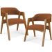 Kit 02 Cadeiras Para Sala de Jantar e Estar Living Estofada Suran L02 Bouclê Terracota - Lyam