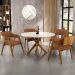 Kit 02 Cadeiras Para Sala de Jantar e Estar Living Estofada Suran L02 Bouclê Terracota - Lyam