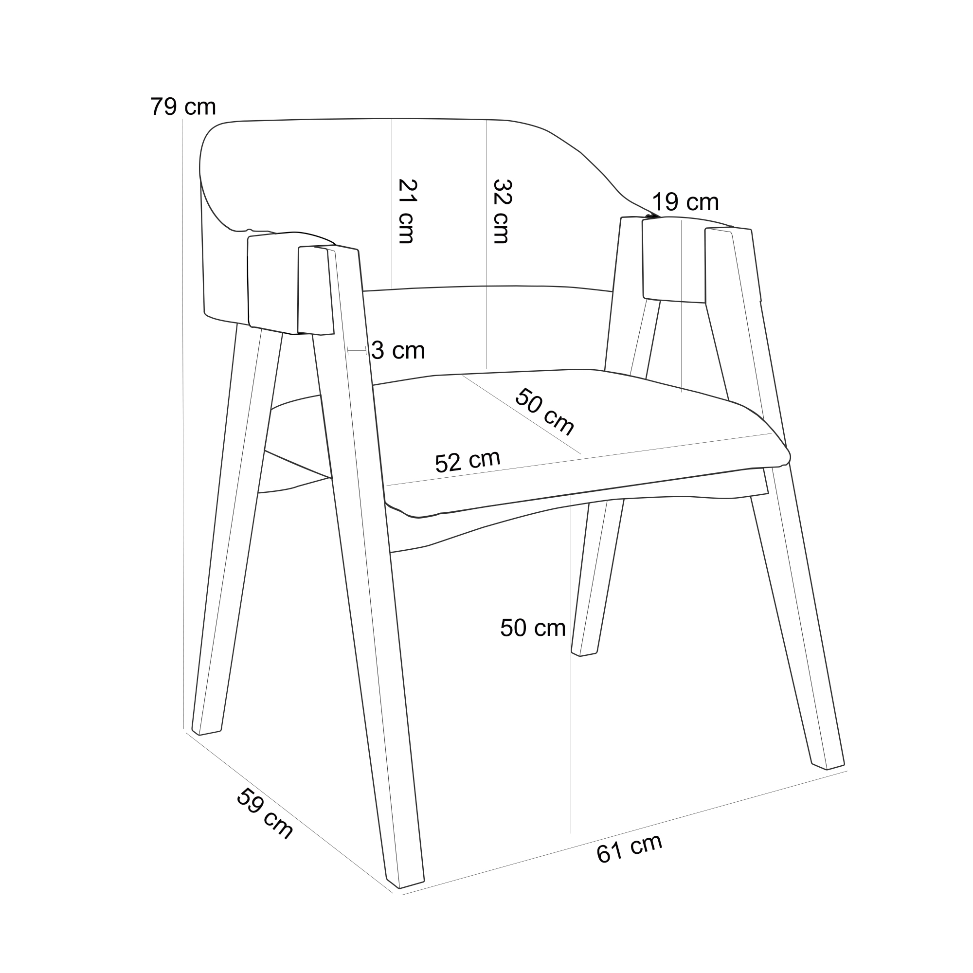 Kit 02 Cadeiras Para Sala de Jantar e Estar Living Estofada Suran L02 Bouclê Terracota - Lyam