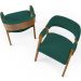Kit 02 Cadeiras Para Sala de Jantar e Estar Living Estofada Suran L02 Bouclê Verde - Lyam