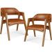 Kit 02 Cadeiras Para Sala de Jantar e Estar Living Estofada Suran L02 Couríssimo Camel - Lyam