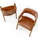 Kit 02 Cadeiras Para Sala de Jantar e Estar Living Estofada Suran L02 Couríssimo Camel - Lyam