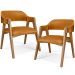 Kit 02 Cadeiras Para Sala de Jantar e Estar Living Estofada Suran L02 Couríssimo Whisky - Lyam