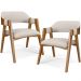 Kit 02 Cadeiras Para Sala de Jantar e Estar Living Estofada Suran L02 Linho Cru - Lyam