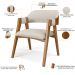 Kit 02 Cadeiras Para Sala de Jantar e Estar Living Estofada Suran L02 Linho Cru - Lyam