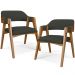 Kit 02 Cadeiras Para Sala de Jantar e Estar Living Estofada Suran L02 Linho Verde Musgo - Lyam
