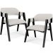 Kit 02 Cadeiras Para Sala de Jantar e Estar Living Estofada Suran L02 Preto Bouclê Cru - Lyam