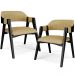 Kit 02 Cadeiras Para Sala de Jantar e Estar Living Estofada Suran L02 Preto Couríssimo Fendi - Lyam