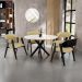 Kit 02 Cadeiras Para Sala de Jantar e Estar Living Estofada Suran L02 Preto Couríssimo Fendi - Lyam