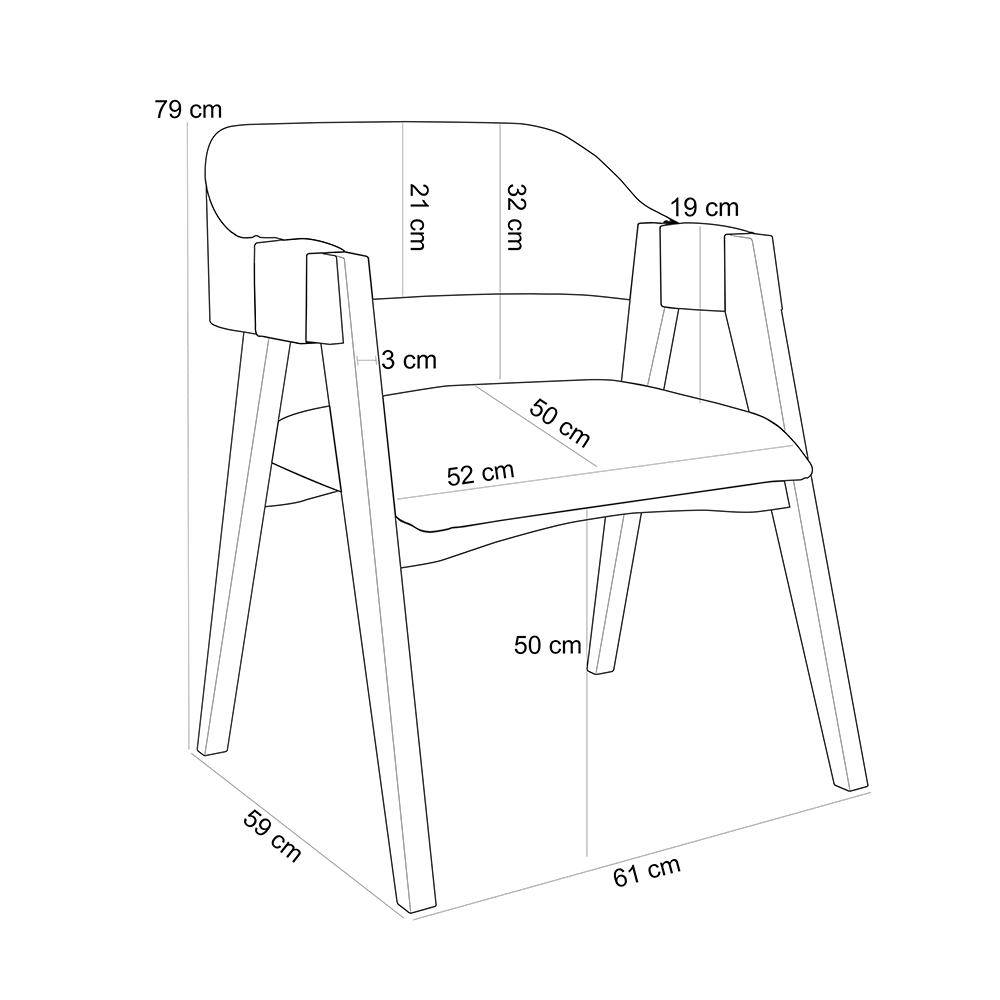 Kit 02 Cadeiras Para Sala de Jantar e Estar Living Estofada Suran L02 Preto Couríssimo Fendi - Lyam