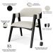 Kit 02 Cadeiras Para Sala de Jantar e Estar Living Estofada Suran L02 Preto Linho Champagne - Lyam