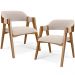 Kit 02 Cadeiras Para Sala de Jantar e Estar Living Estofada Suran L02 Suede Bege - Lyam