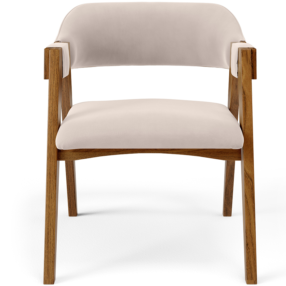 Kit 02 Cadeiras Para Sala de Jantar e Estar Living Estofada Suran L02 Suede Bege - Lyam