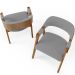 Kit 02 Cadeiras Para Sala de Jantar e Estar Living Estofada Suran L02 Suede Cinza - Lyam
