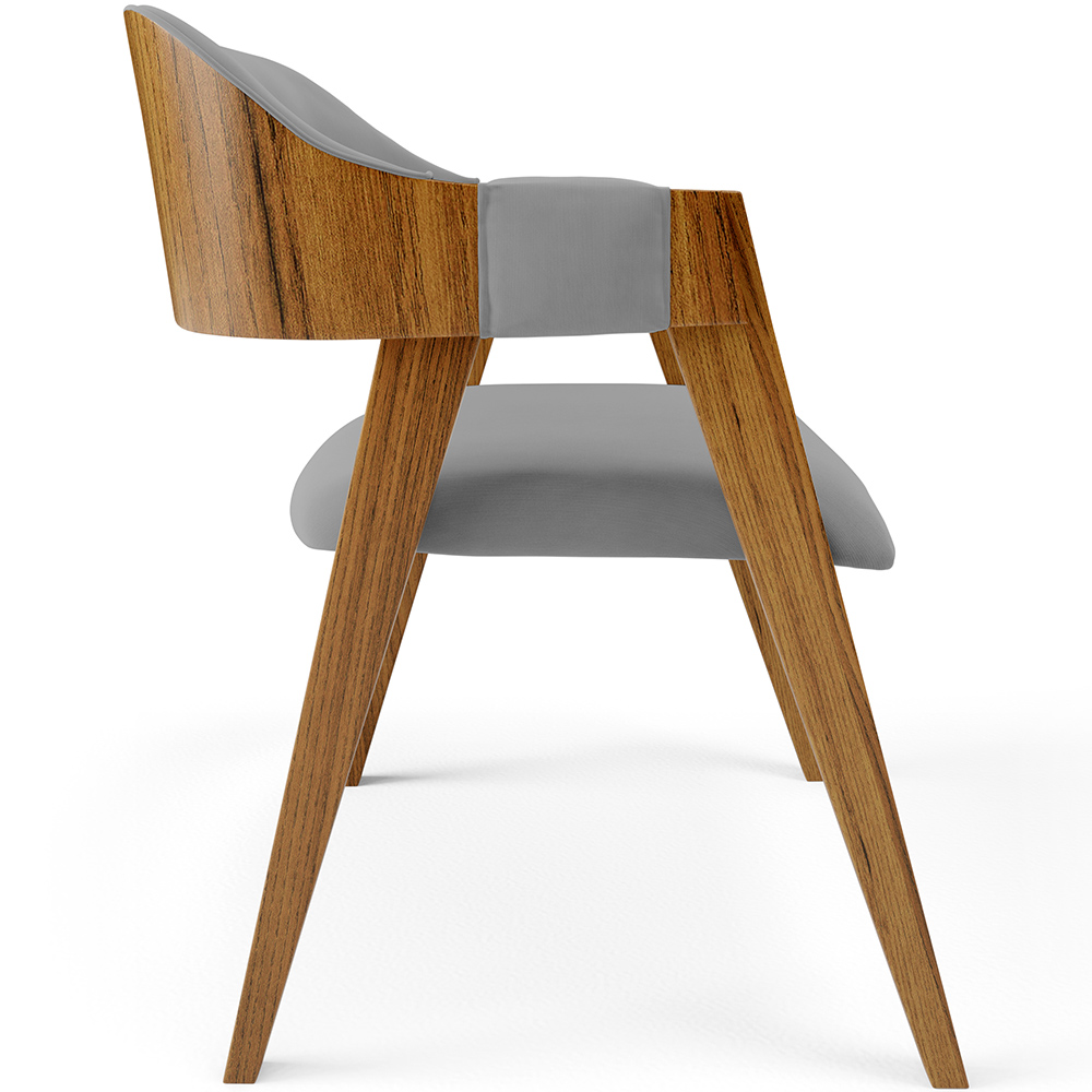 Kit 02 Cadeiras Para Sala de Jantar e Estar Living Estofada Suran L02 Suede Cinza - Lyam