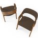 Kit 02 Cadeiras Para Sala de Jantar e Estar Living Estofada Suran L02 Suede Marrom - Lyam