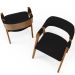 Kit 02 Cadeiras Para Sala de Jantar e Estar Living Estofada Suran L02 Suede Preto - Lyam
