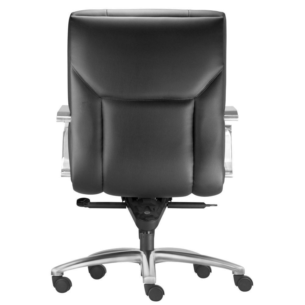 Kit 02 Cadeiras de Escritório Diretor Executiva New Onix F02 Couro Ecológico Preto - Lyam Decor