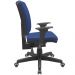 Kit 02 Cadeiras de Escritório Diretor Office Base Giratória Preto Alta Flexi P03 Vinil Azul - Lyam