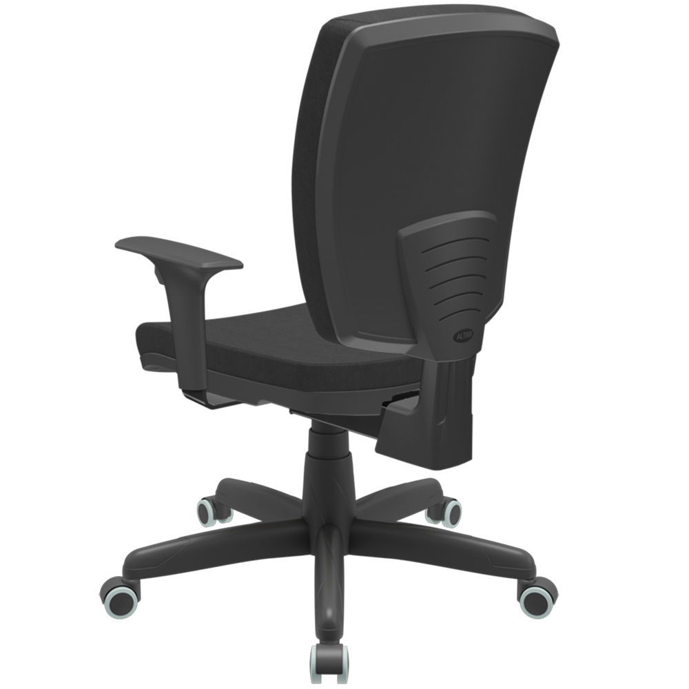 Kit 02 Cadeiras de Escritório Diretor Office Giratória Preto Alta Flexi P03 Poliéster Preto - Lyam