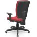 Kit 02 Cadeiras de Escritório Diretor Office Giratória Preto Alta Flexi P03 Vinil Vermelho - Lyam