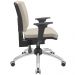 Kit 02 Cadeiras de Escritório Executiva Office Giratória Cromada Baixa Flexi P03 Vinil Bege - Lyam