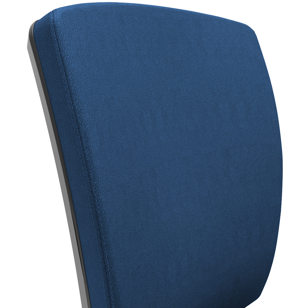 Kit 02 Cadeiras de Escritório Fixa Executiva Office Preto Slim Alta Flexi P03 Poliéster Azul - Lyam
