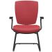 Kit 02 Cadeiras de Escritório Fixa Executiva Office Preto Slim Alta Flexi P03 Vinil Vermelho - Lyam