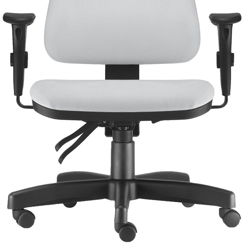 Kit 02 Cadeiras de Escritório Giratória Executiva Ergonômica Sky L02 Couro Sintético Branco - Lyam Decor