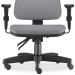 Kit 02 Cadeiras de Escritório Giratória Executiva Ergonômica Sky L02 Couro Sintético Cinza - Lyam Decor